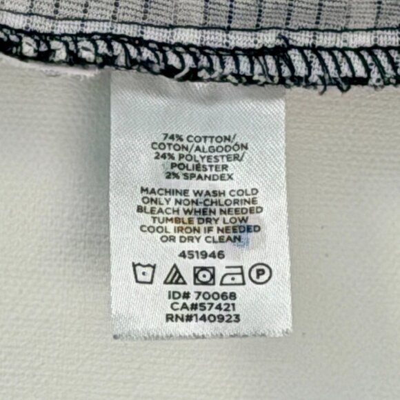 Ann Taylor LOFT Pull On Dark Navy and White Striped Skirt - Picture 6 of 6